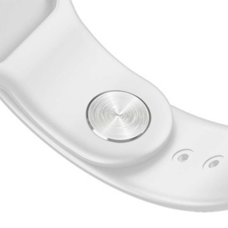 Smart Sport Watch Band Silicone Strap Soft Waterproof White Adjustable