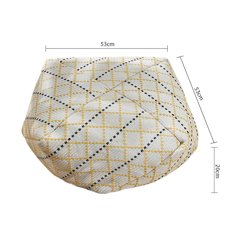 2X 53cm Pouf Cushion Polyester Cotton Epp Particle Insert Multicolor