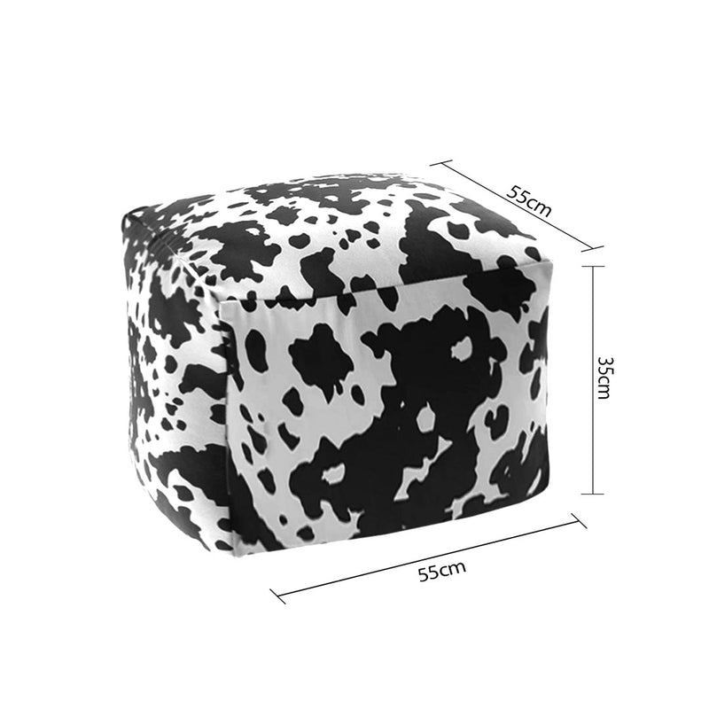 Square Velvet Cotton Pouffe Seat Cushion 55x55x35cm Multicolor