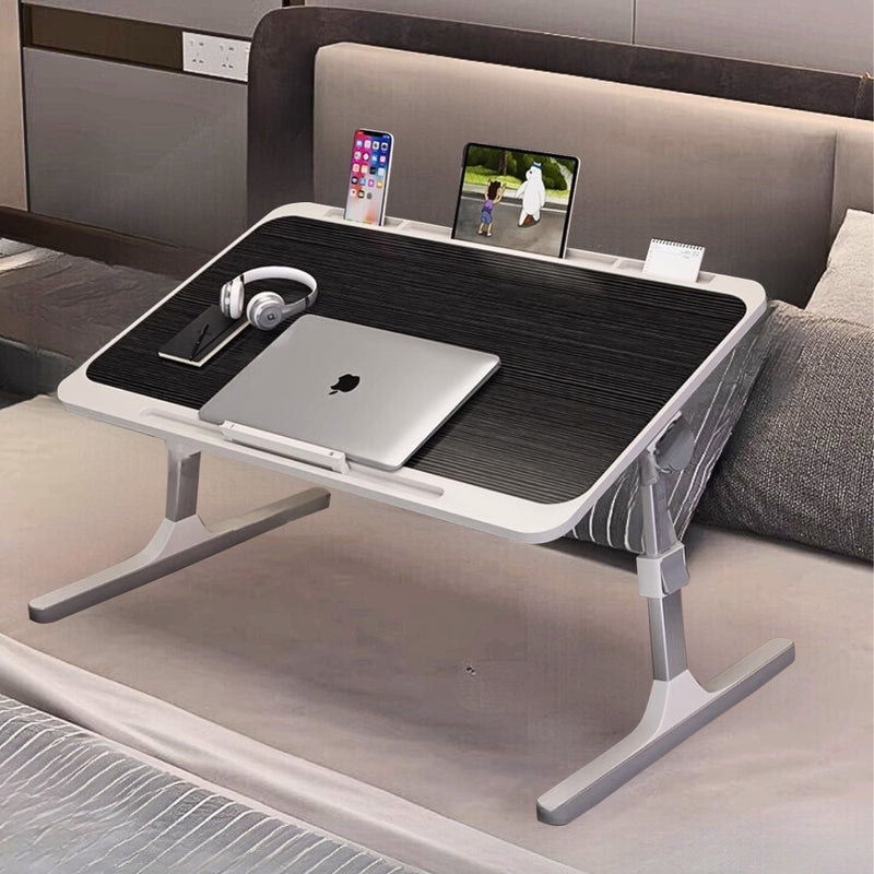 2X Adjustable Black Laptop Bed Table Portable Foldable Small 70X45cm