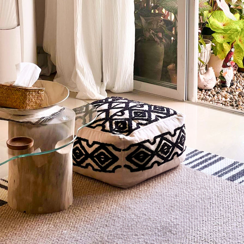 50cm Round Pouffe Cushion Polyester Fiber EPP Particle Insert Multicolor
