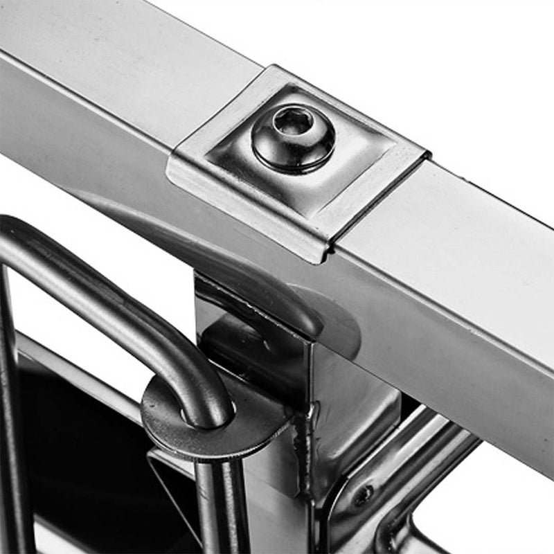 16 Tier Stainless Steel Tray Trolley 16 Aluminum Pans 60x40x5cm Lockable Castors