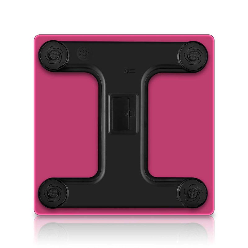 Glass Lcd Body Fat Scale Digital Bmi Weight 180Kg Up To 8 Users Pink