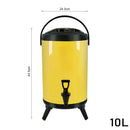 10L Stainless Steel Insulated Beverage Dispenser with Faucet Yellow