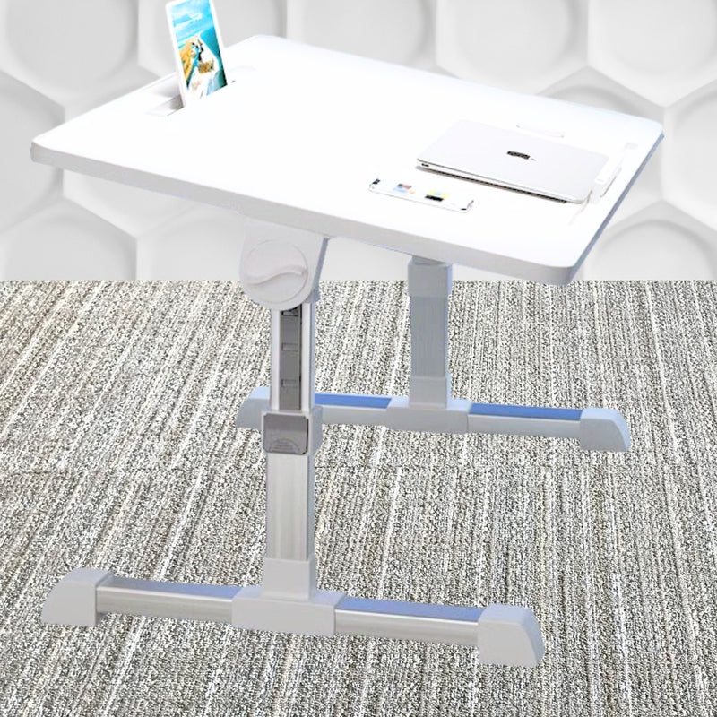 White Adjustable 60x40cm Portable Foldable Laptop Bed Study Table Aluminum