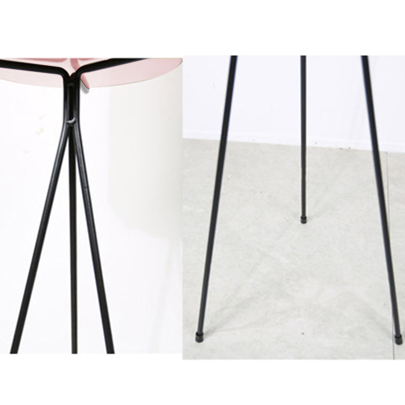80cm Tripod Plant Stand Painted Iron Frame Enamel Pink Pot Black Legs