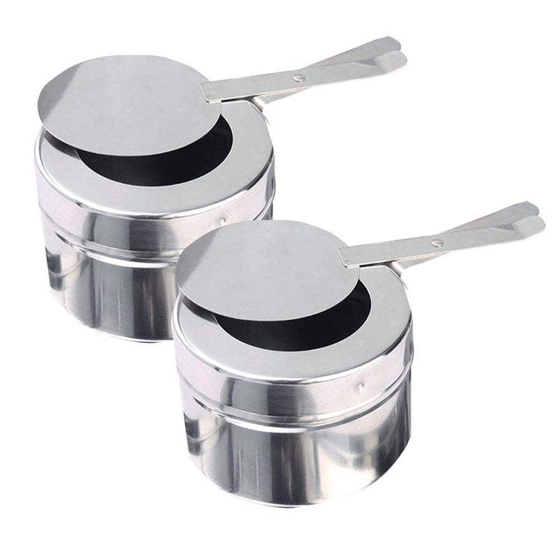 2X 6.5L Stainless Steel Roll Top Soup Tureen Chafing Dish Buffet Server