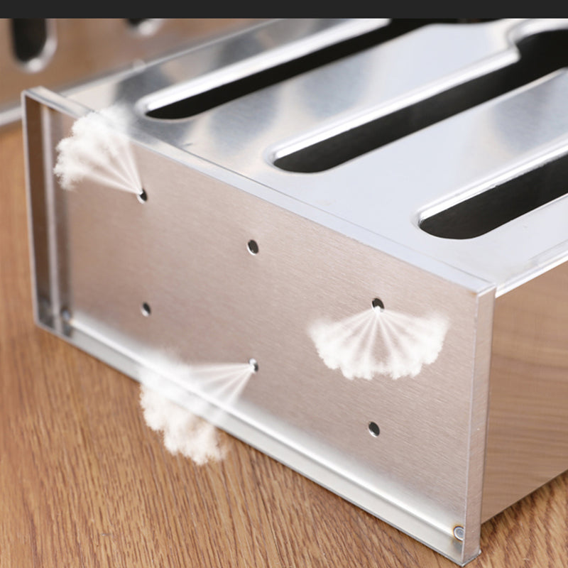 Stainless Steel Utensil Holder 3 Holes Easy Drain for Buffet and Restaurant