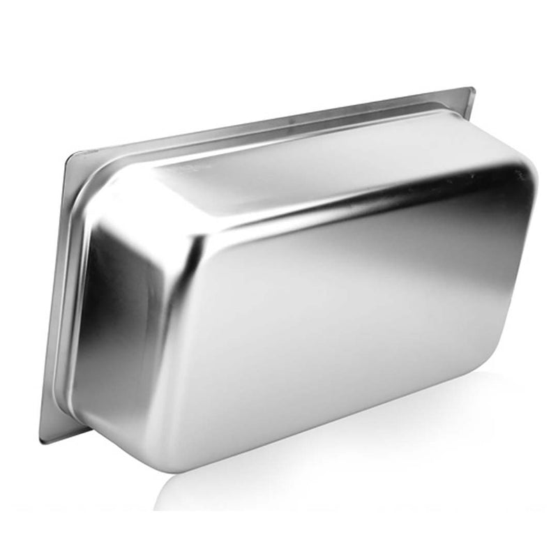6X Full Size Gastronorm Pan Stainless Steel 53x32.5x15cm Stackable With Lids