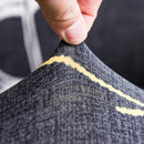 1-Seater Feather Print Stretch Sofa Slipcover Protector Black Polyester