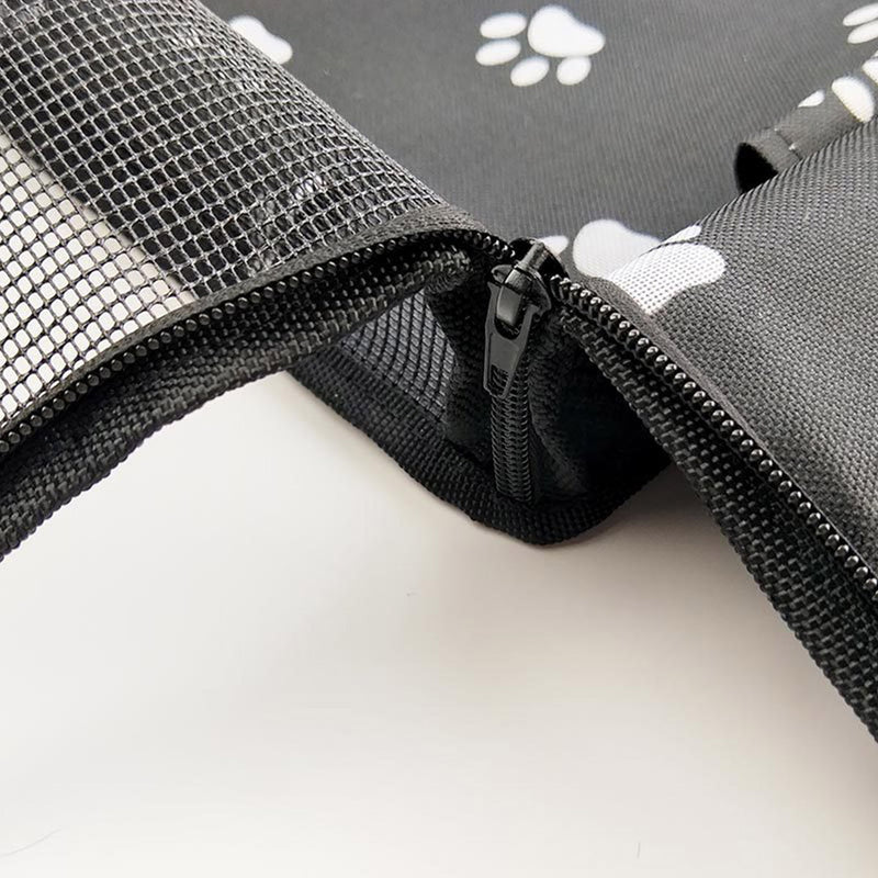 2X Pet Booster Car Seat 600D Oxford 40x30x25cm Waterproof Black Paw Print