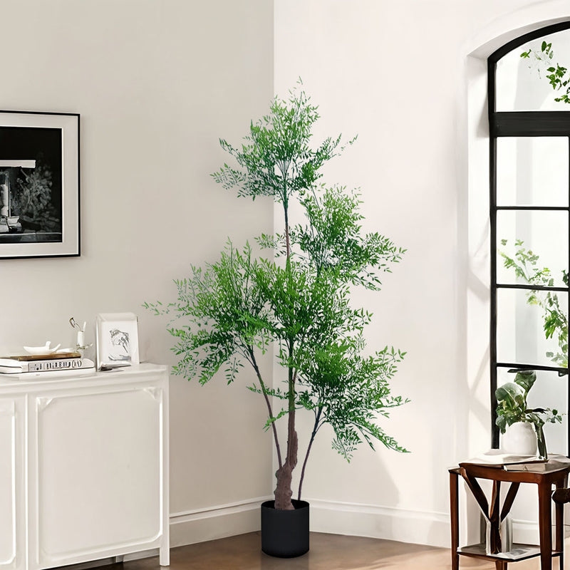180cm Nandina Heavenly Bamboo Artificial Tree 5 Branches Realistic Green