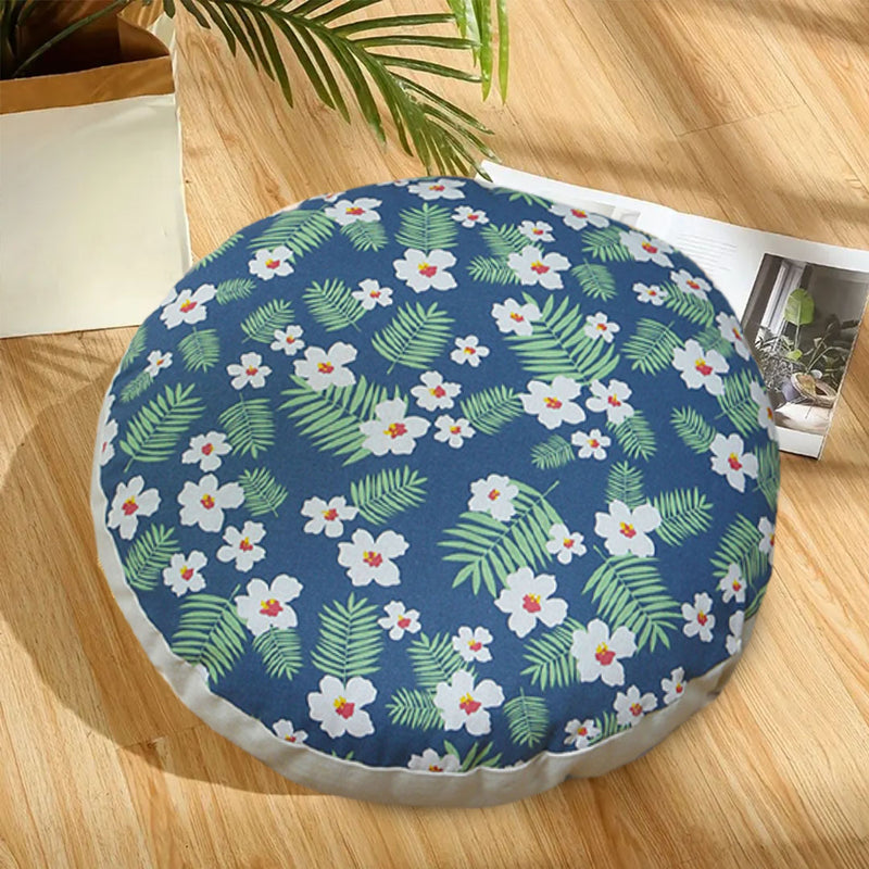 2X 53cm Soft Polyester Cotton Pouffed Cushion Epp Particle Insert Multicolor