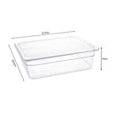 100mm Clear Gastronorm GN Pan Set of 4 With Lids Polycarbonate Food Tray