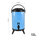 12L Stainless Steel Insulated Drink Dispenser with Faucet for Hot Cold Beverages