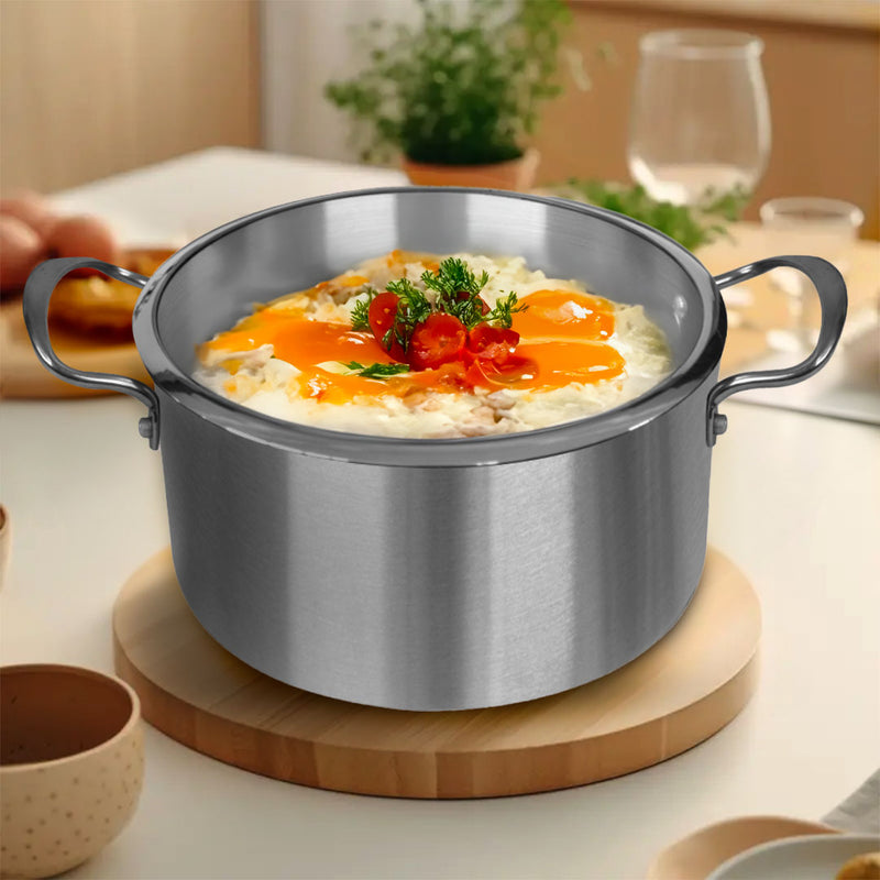 Stainless Steel 32cm Casserole With Lid Induction Safe Tri-Ply Cookware