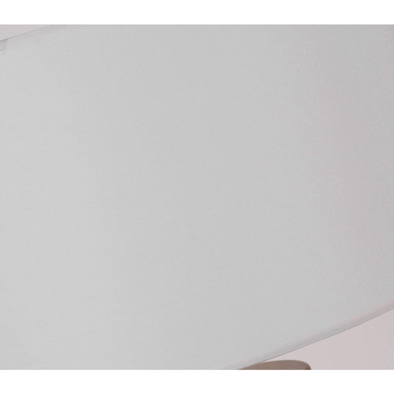 60cm White Marble Bedside Table Lamp Metal Fabric Drum Shade Plated Gold Base