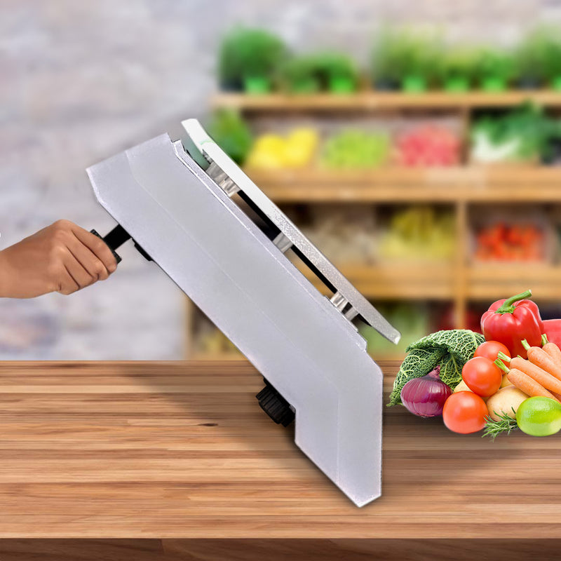 Digital Commercial Kitchen Scale 40kg Capacity Stainless Steel Black LCD Display