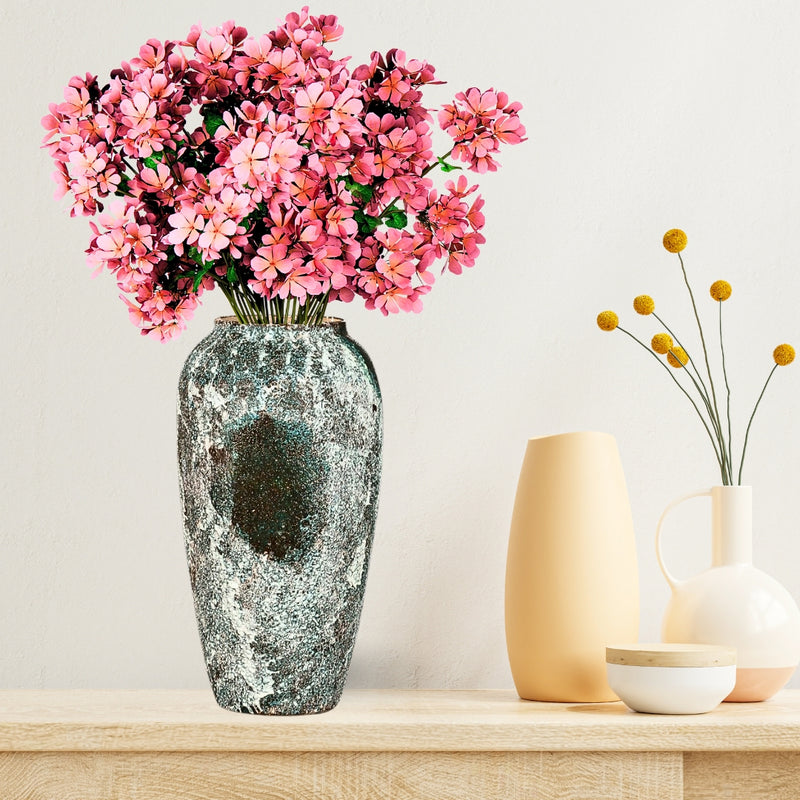 Large Ceramic Flower Vase 35x17cm Green Handcrafted Elegant Home Decor