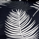 1-Seater Sofa Cover Leaf Design Stretch Slipcover Protector Dark Blue 90-140cm