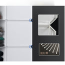 10 Cubes Portable White Wardrobe Modular Foldable Organizer Closet With Doors