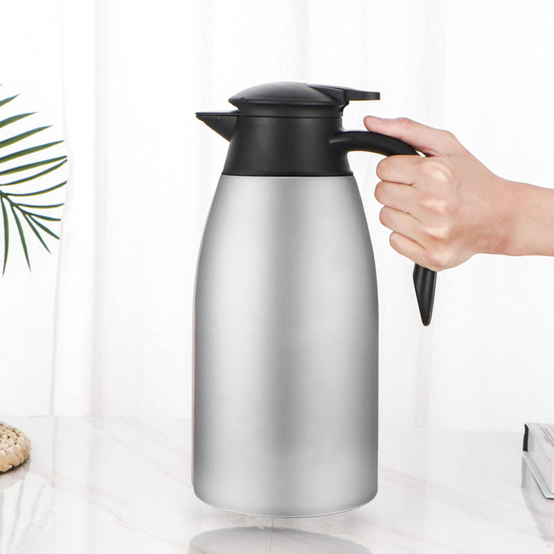 Thermal Flask 1.5L Stainless Steel Triple Layer Vacuum Insulated Silver
