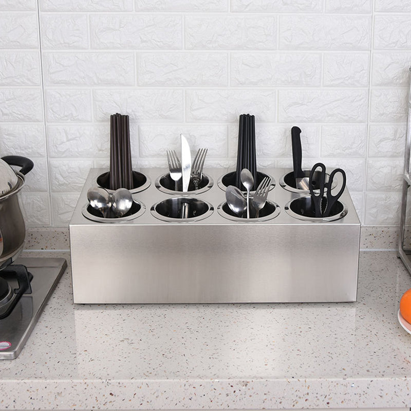 Stainless Steel Conical Utensils Holder 8 Holes Dishwasher Safe Durable