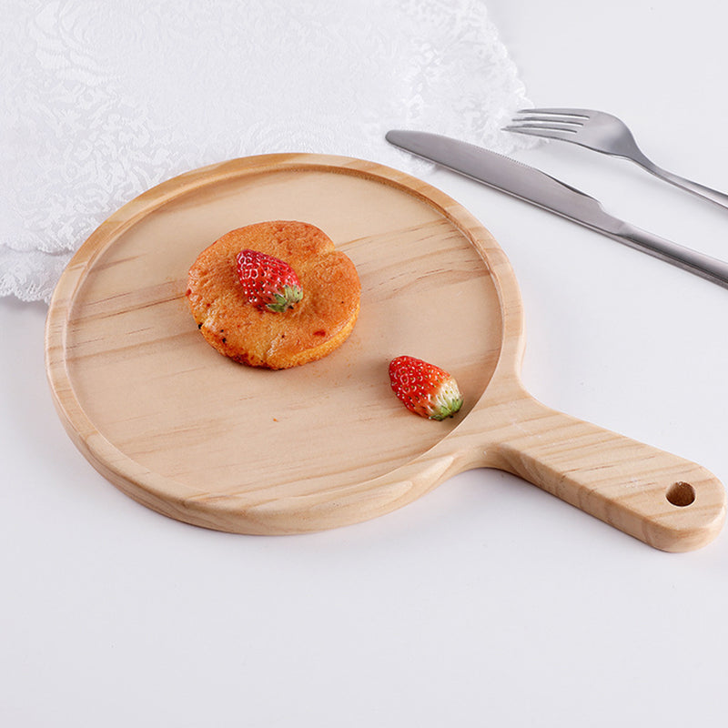 10 Inch Round Wooden Serving Tray Pine Charcuterie Board Home Decor