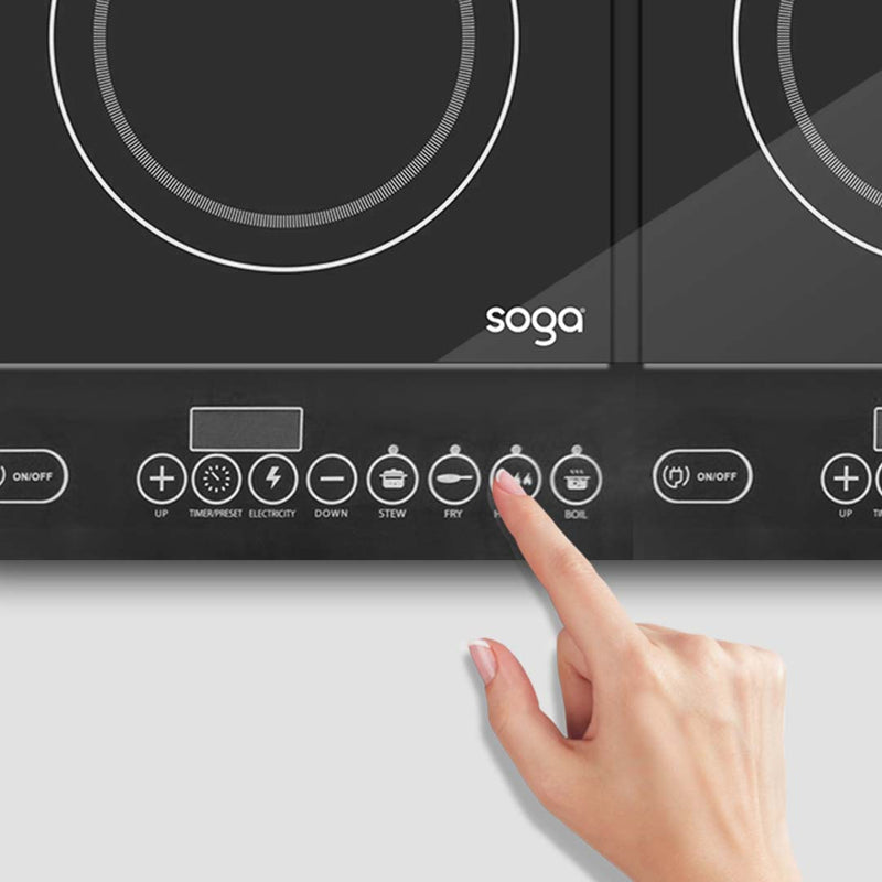 2X Portable Induction Cooktop Double Burners 1100W Each 27.5cm