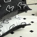 White Square Throw Pillow Teddy Fleece Pony Design Decorative Cushion 45cm