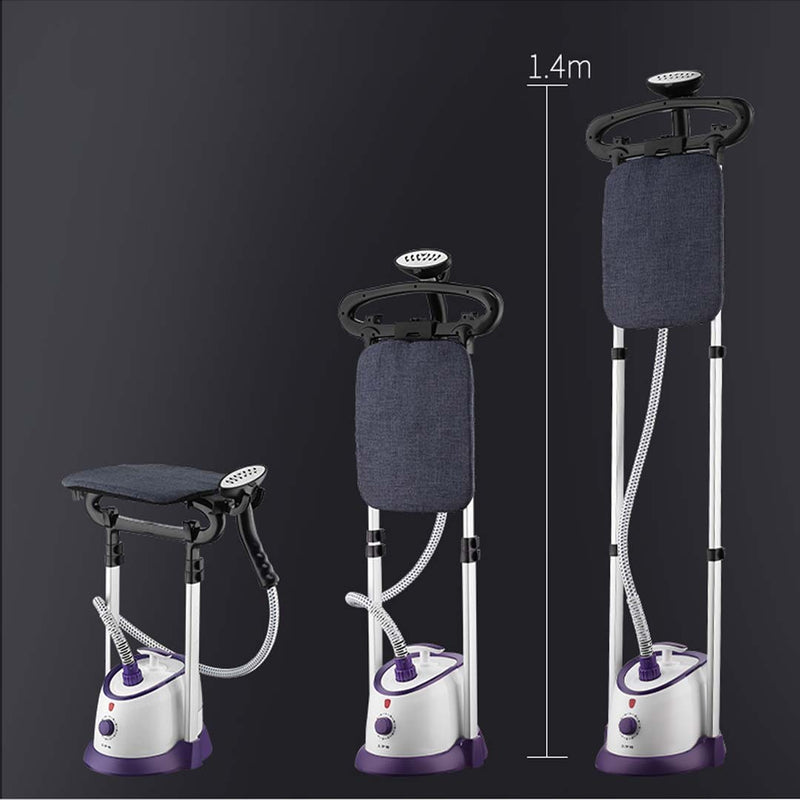 2X Garment Steamer Twin Pole 1700ml 1800W Telescopic Purple Adjustable Height