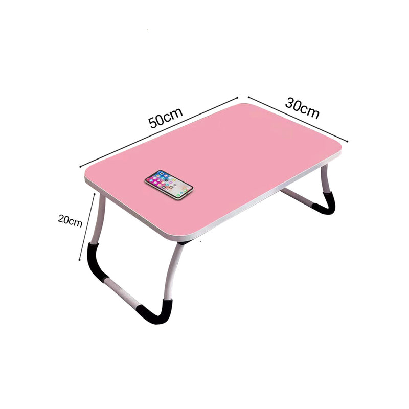 Pink Portable Adjustable Foldable Bed Desk MDF Laptop Tray Table Home Office