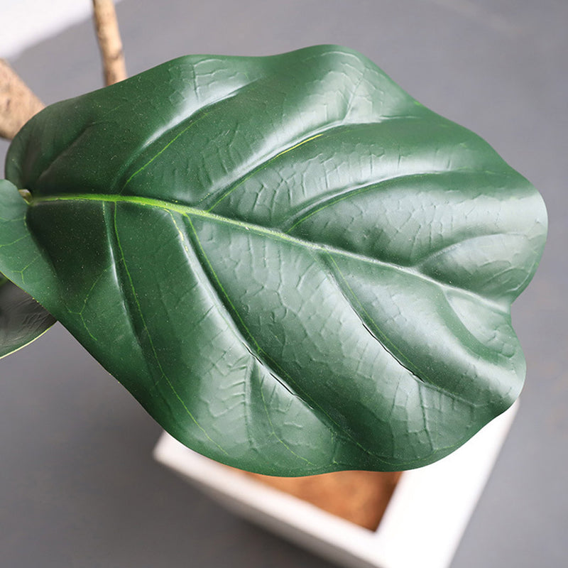 2X Artificial Potted Tree Polyethylene 155cm Realistic Green 36 Leaves Indoor