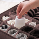 Foldable Coffee Storage Box with Compartments 44x29x13cm Stackable Organizer