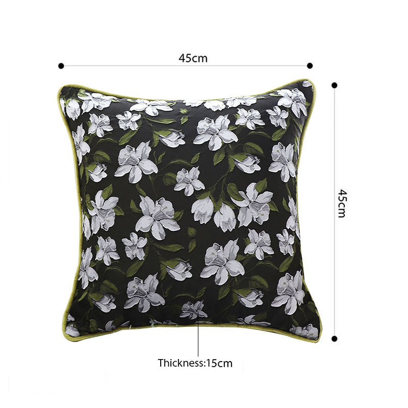 2X 45x45cm Velvet Plush Square Throw Pillows Olive Green 15cm Thick