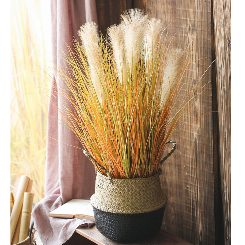 2X 137cm Artificial Reed Bulrush Grass Indoor Outdoor Fake Plant Decor Green