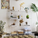 White Portable 9 Cube Storage Organizer Foldable DIY Modular Space Saver Shelf