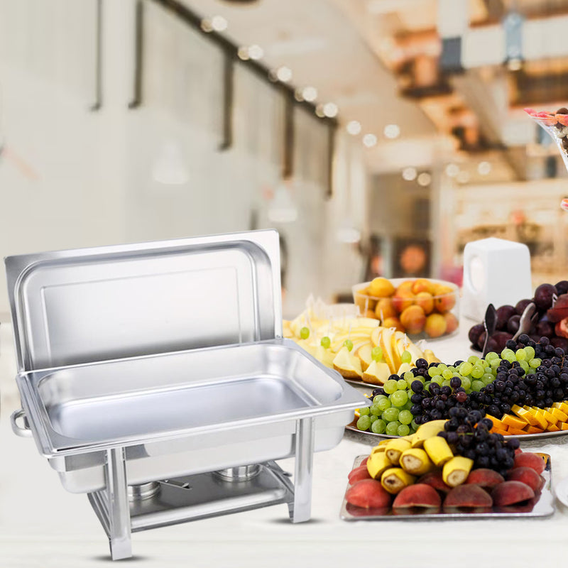 Stainless Steel Single Tray Chafing Dish Food Warmer 9L Buffet Catering