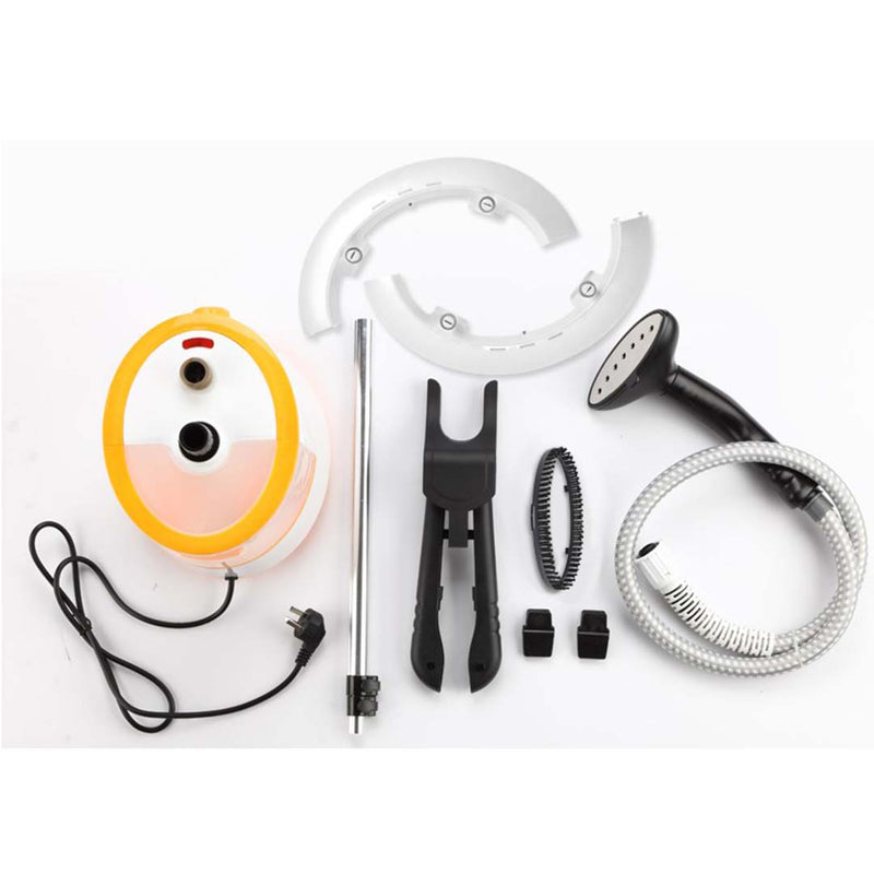 2X Portable Garment Steamer 1.5L 1800W Telescopic Pole 60 Min Steam Brush Clips