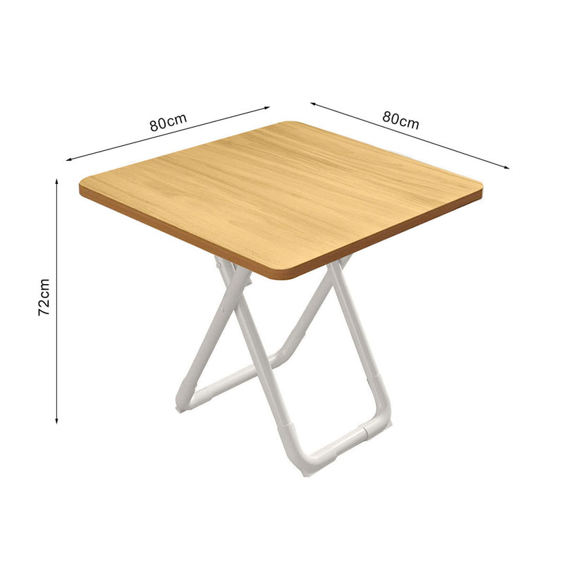 2X 80x80x72cm Wood Square Table White Legs Modern Durable Easy Clean