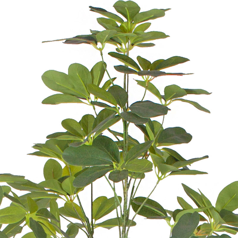 120cm Artificial Schefflera Tree Polyethylene Green With Black Pot