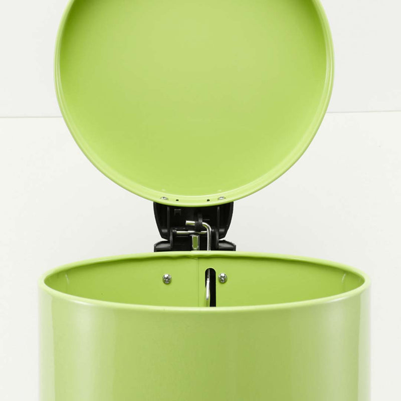 Round Pedal Stainless Steel Waste Bin 12L Green Removable Inner Soft Close