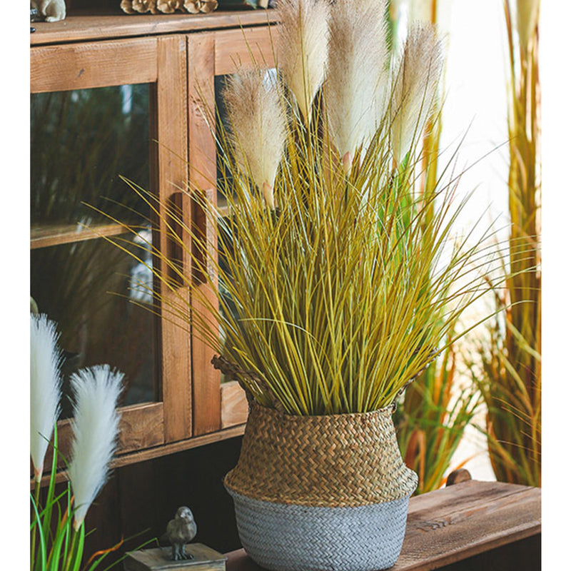 Artificial Potted Bulrush Reed Grass Plant 137cm Indoor Realistic Yellow Green