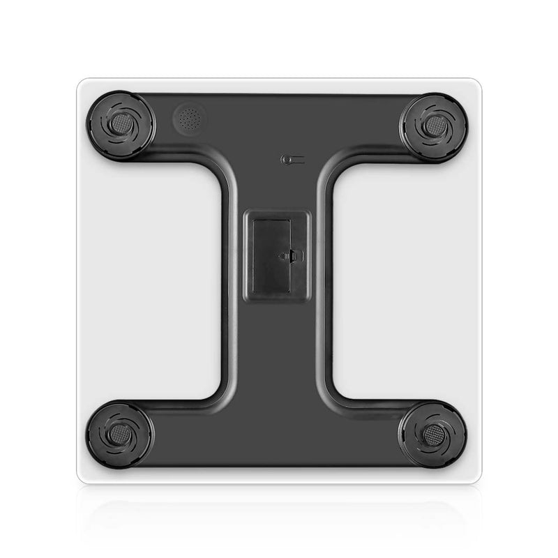 Glass Lcd Digital Body Fat Bathroom Scale White 180kg 8 Users Bmi