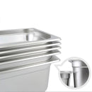 12X Gastronorm Pan Stainless Steel Full Size 6.5cm Deep Non-Tarnish Tray