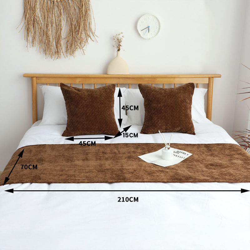 Chocolate Polyester Bedding Set of 3 Queen Bed Size Wabi-sabi Japanese Style