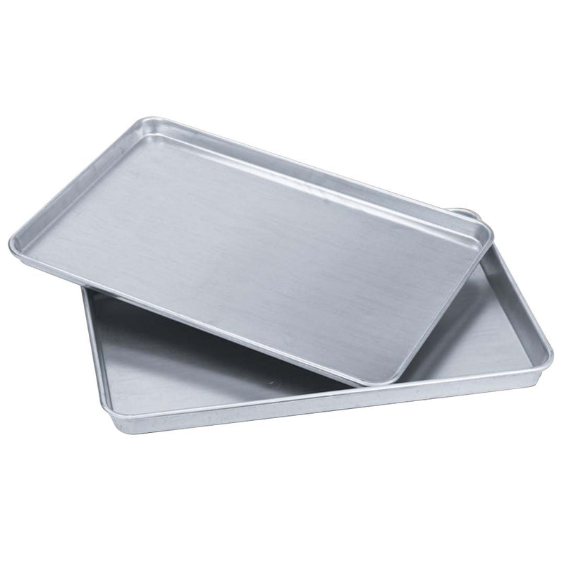 2X Aluminium Gastronorm Baking Pan 60x40x5cm Seamless Corrosion Resistant
