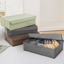 2X Grey Flip Top Underwear Storage Box Foldable Wardrobe Organizer 44x29x13cm