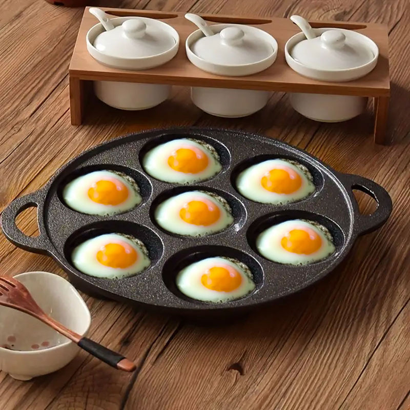 2X Cast Iron Takoyaki Pan 12 Molds Nonstick Stovetop Skillet 31.5cm