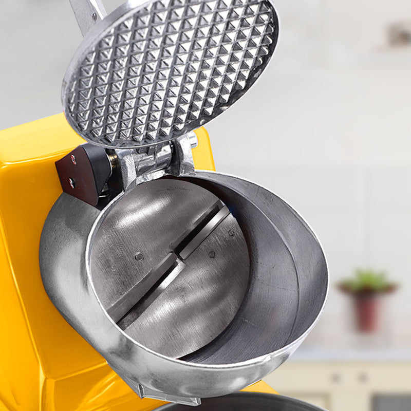 Electric Ice Crusher Shaver Machine Stainless Steel 65kg/hr Yellow Commercial